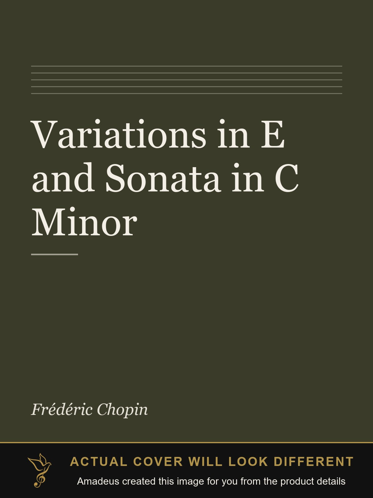 Variations in E and Sonata in C Minor - Amadeus created this image from the product details; the actual cover will look different