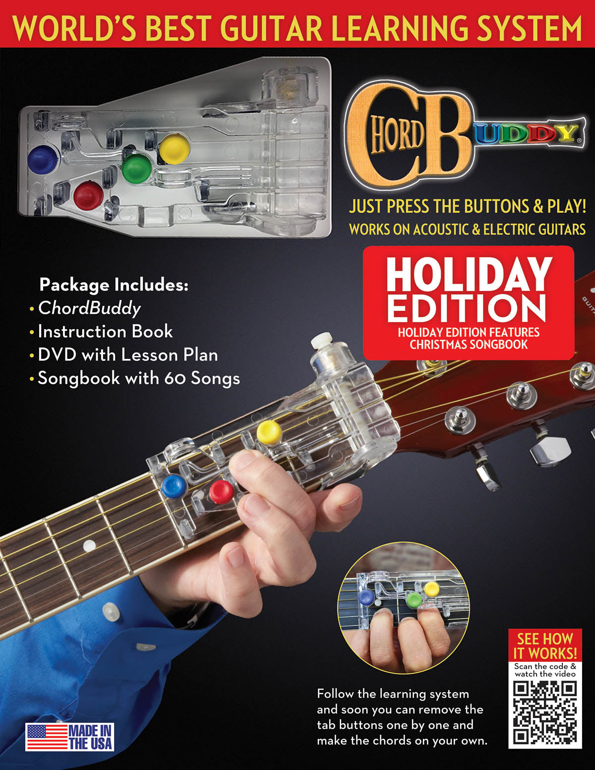 Product Cover for ChordBuddy Guitar Learning System – Holiday Edition
