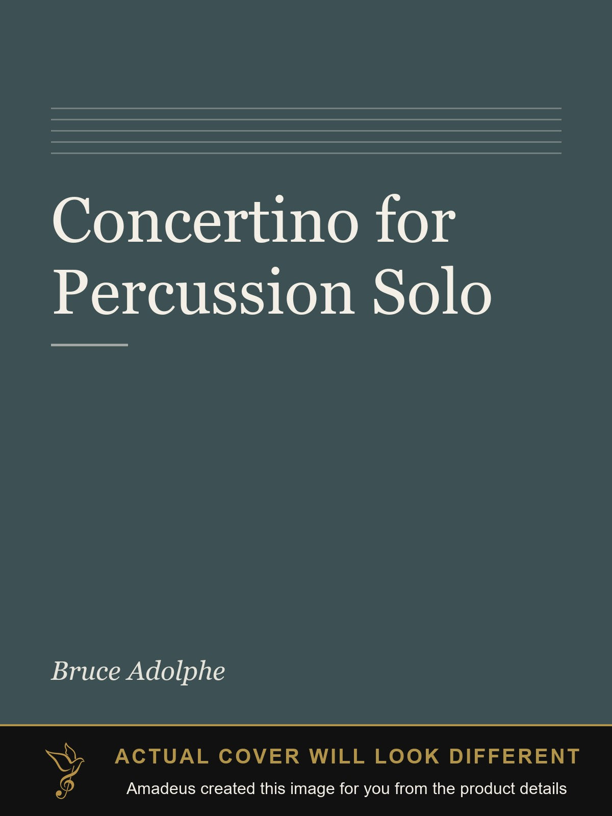 Concertino for Percussion Solo - Amadeus created this image from the product details; the actual cover will look different