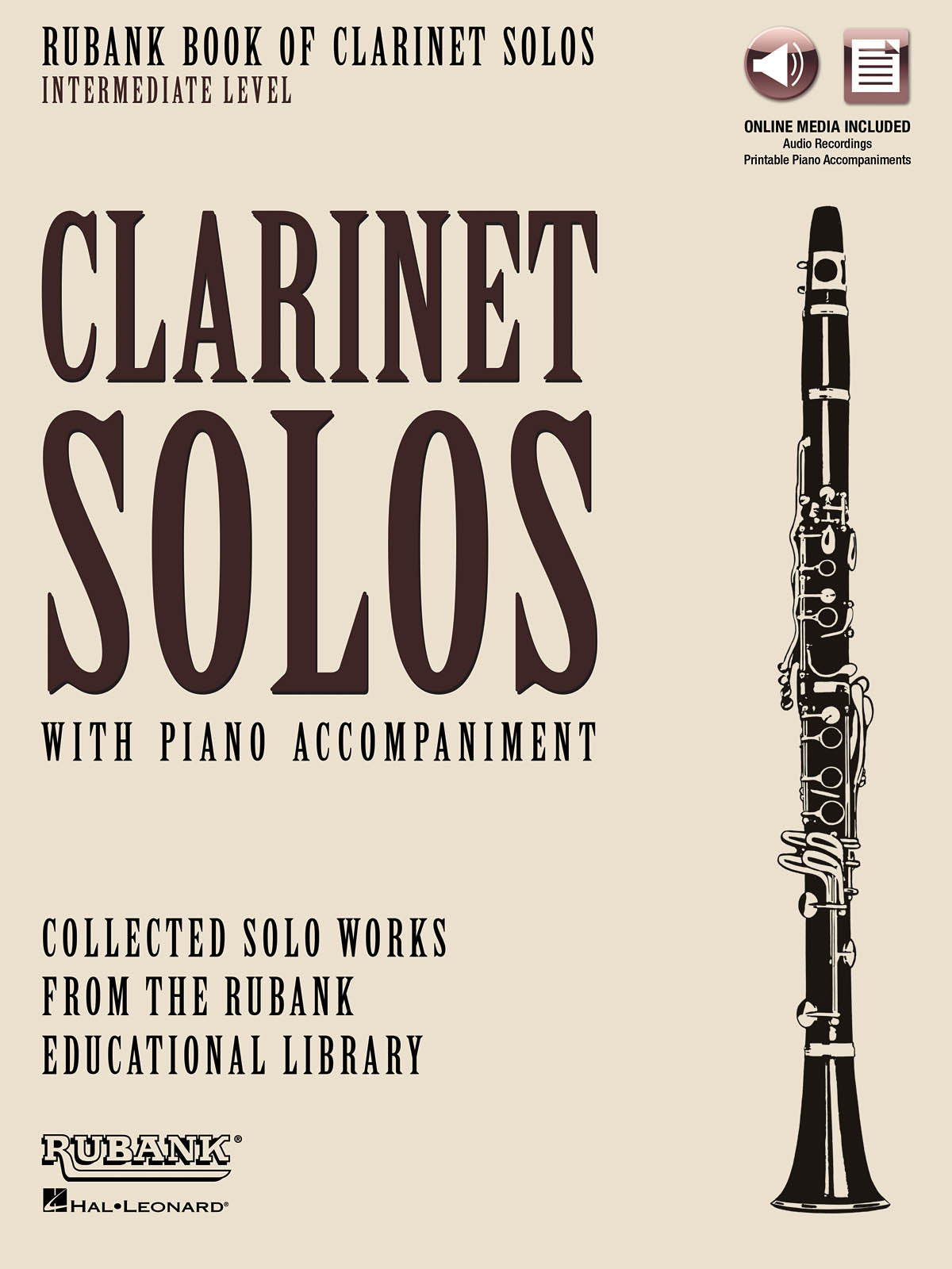 Product Cover for Rubank Book of Clarinet Solos – Intermediate Level