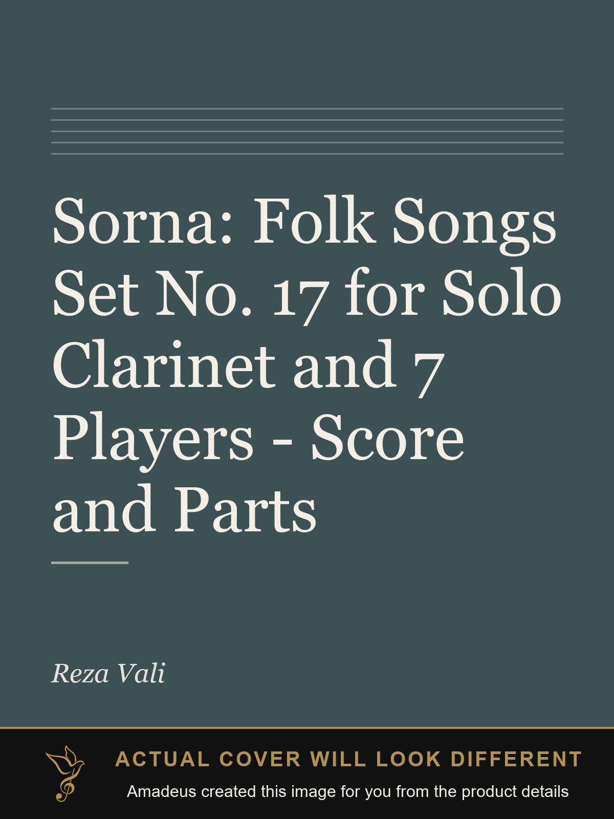 Sorna: Folk Songs Set No. 17 for Solo Clarinet and 7 Players - Score and Parts - Amadeus created this image from the product details; the actual cover will look different