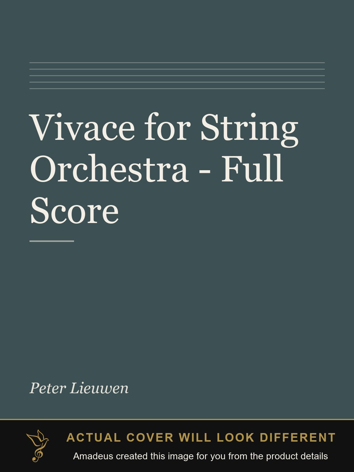 Vivace for String Orchestra - Full Score - Amadeus created this image from the product details; the actual cover will look different
