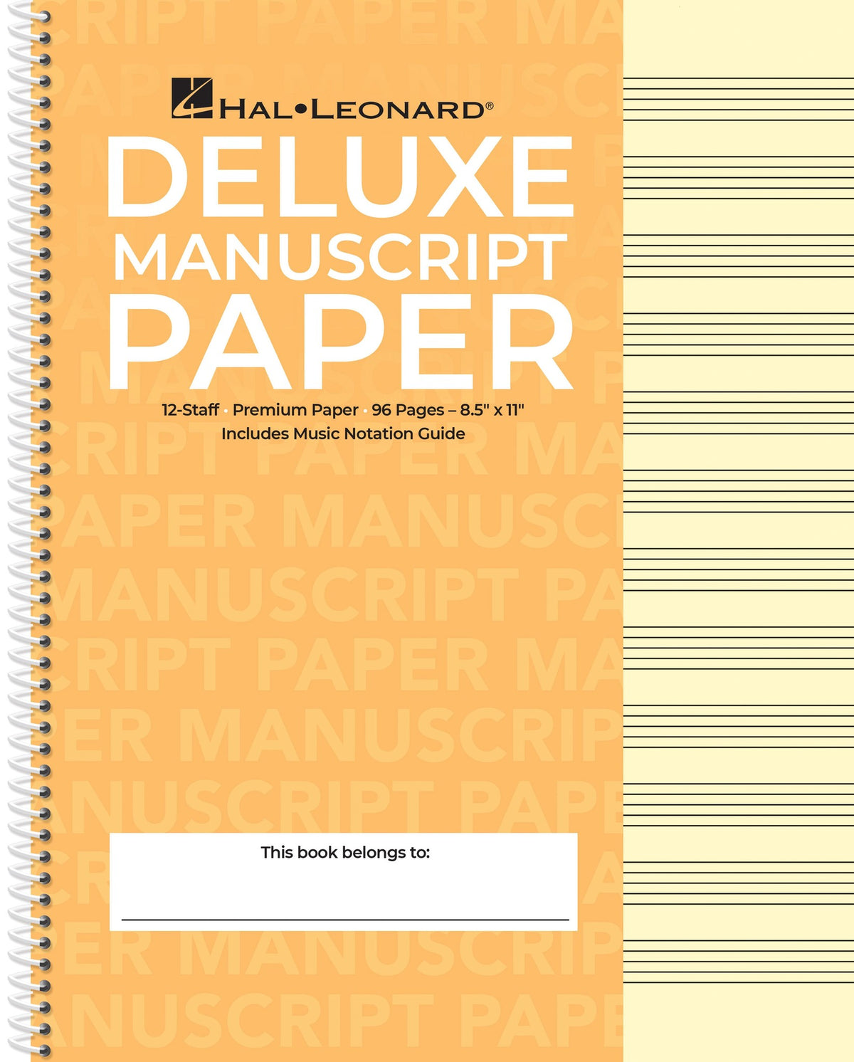 Product Cover for Deluxe Wirebound Super Premium Manuscript Paper (Gold Cover)