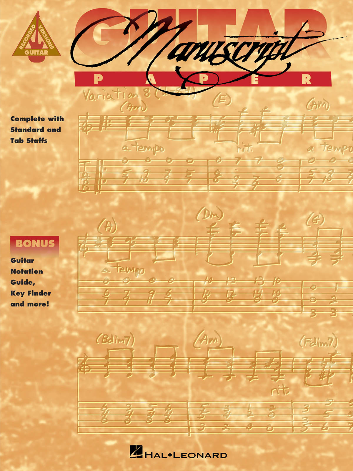 Product Cover for Recorded Versions Guitar Tablature Manuscript Paper