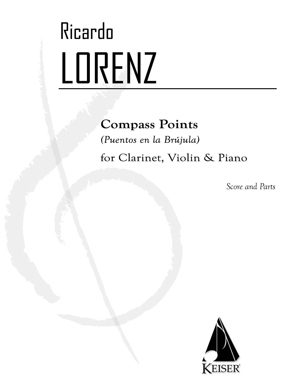 Product Cover for Compass Points (Puentos en la Brujula) for Clarinet, Violin, and Piano - Score and Parts