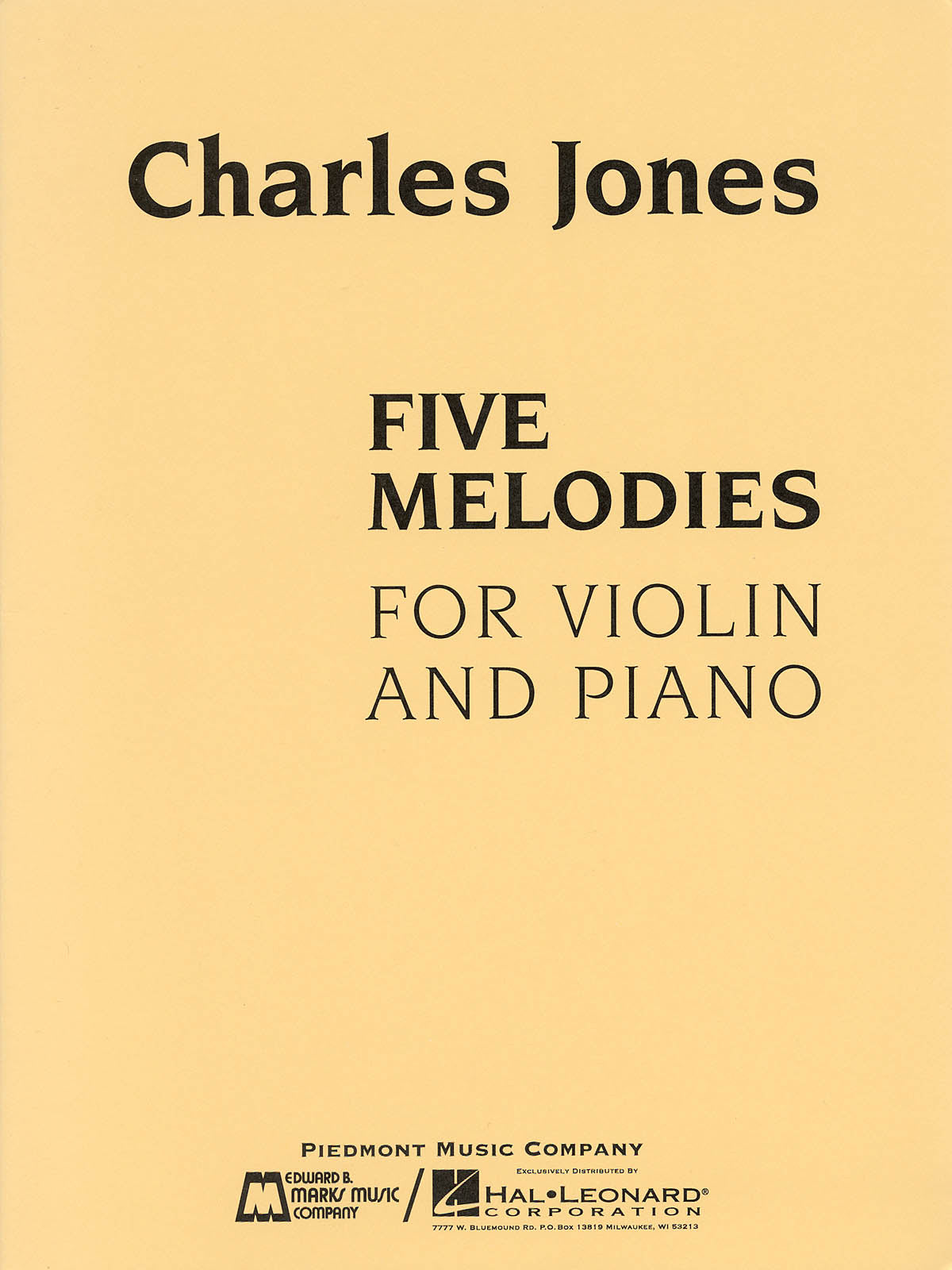 Product Cover for Five Melodies for Violin and Piano
