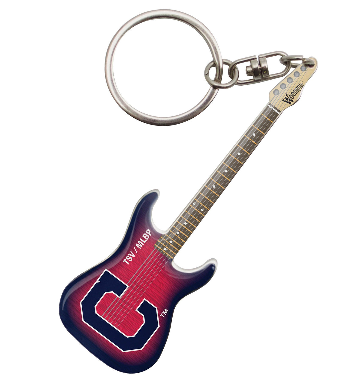 Product Cover for Cleveland Indians Guitar-Shaped Keychain