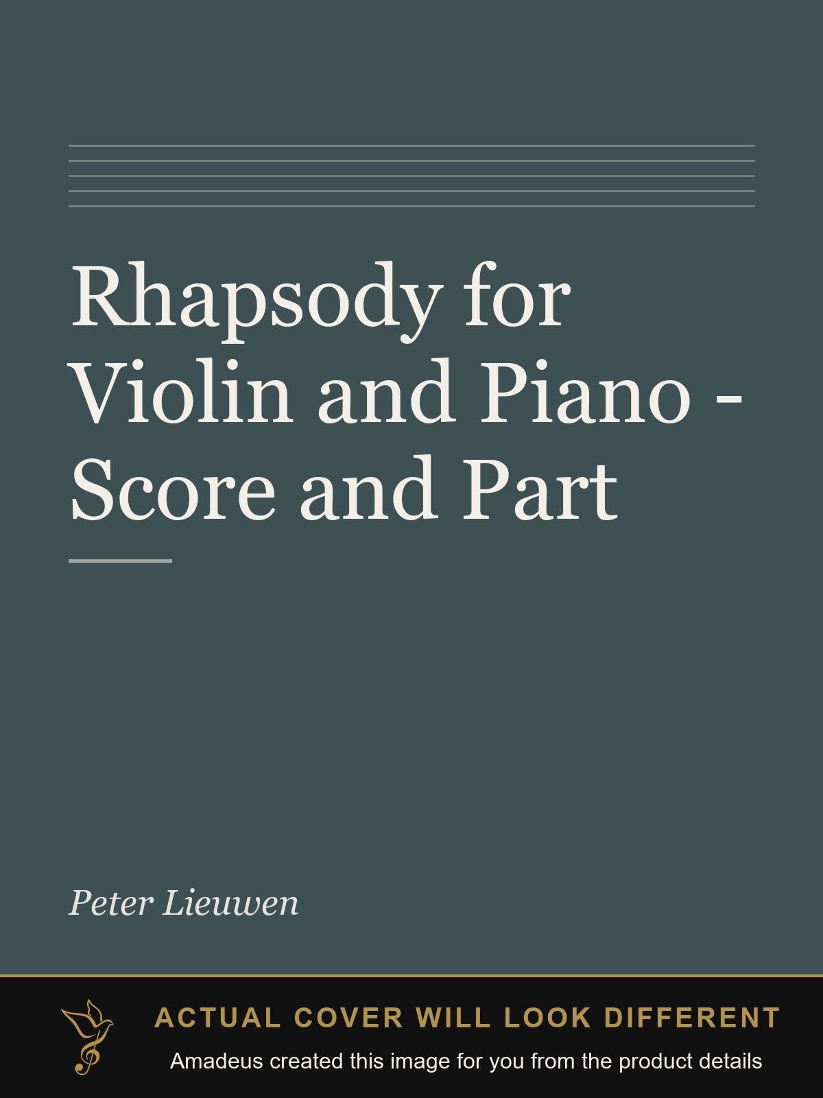 Rhapsody for Violin and Piano - Score and Part - Amadeus created this image from the product details; the actual cover will look different