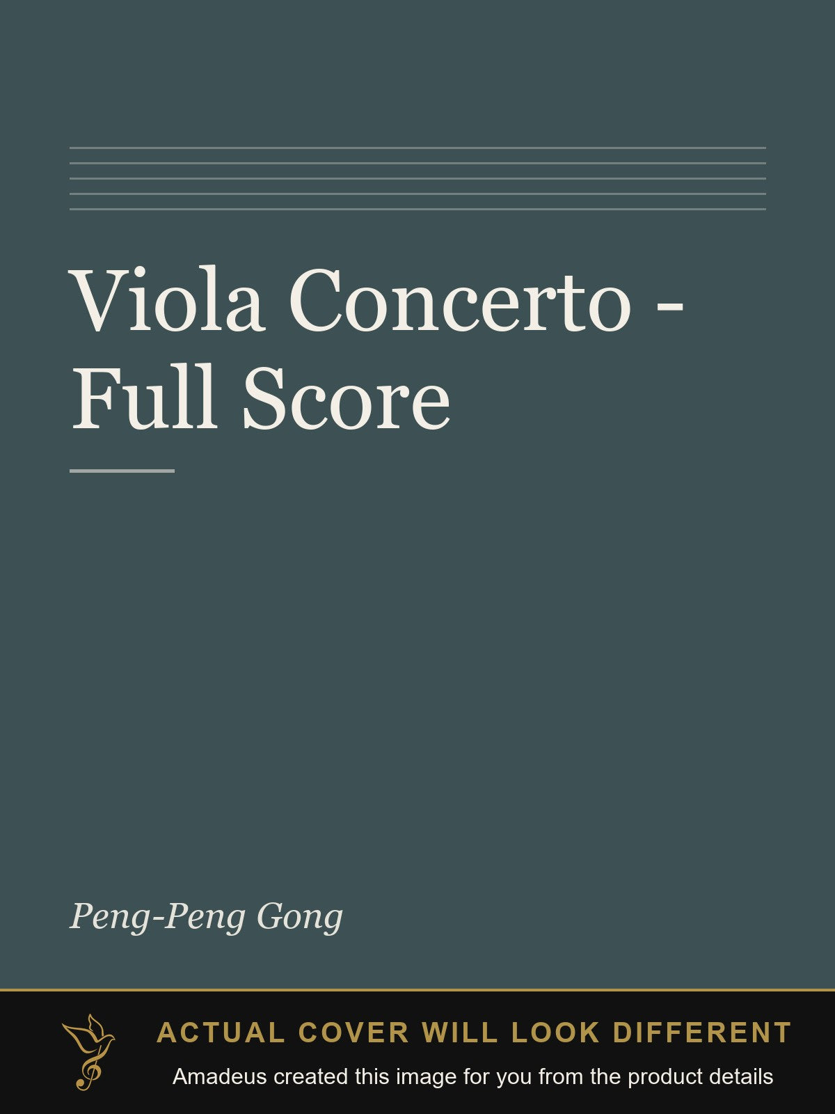 Viola Concerto - Full Score - Amadeus created this image from the product details; the actual cover will look different