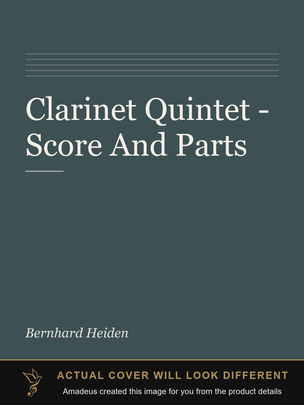 Clarinet Quintet - Score And Parts - Amadeus created this image from the product details; the actual cover will look different