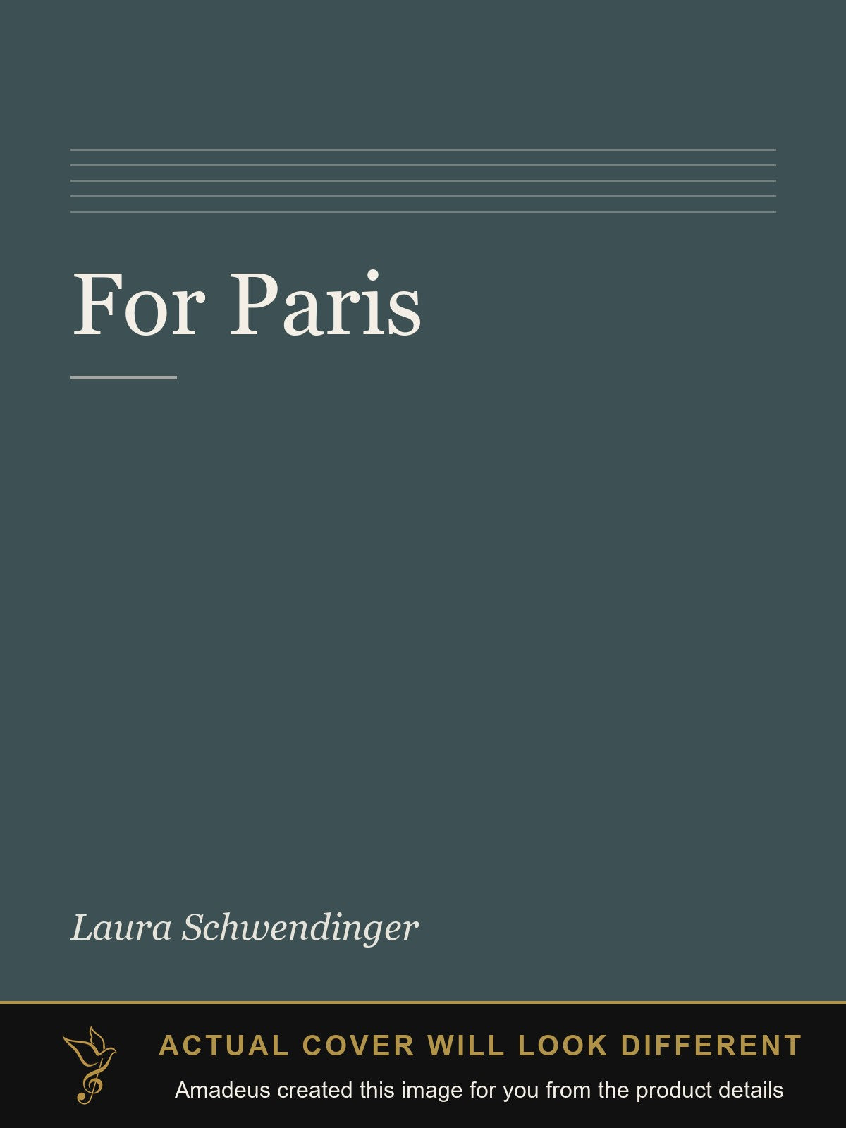 For Paris - Amadeus created this image from the product details; the actual cover will look different