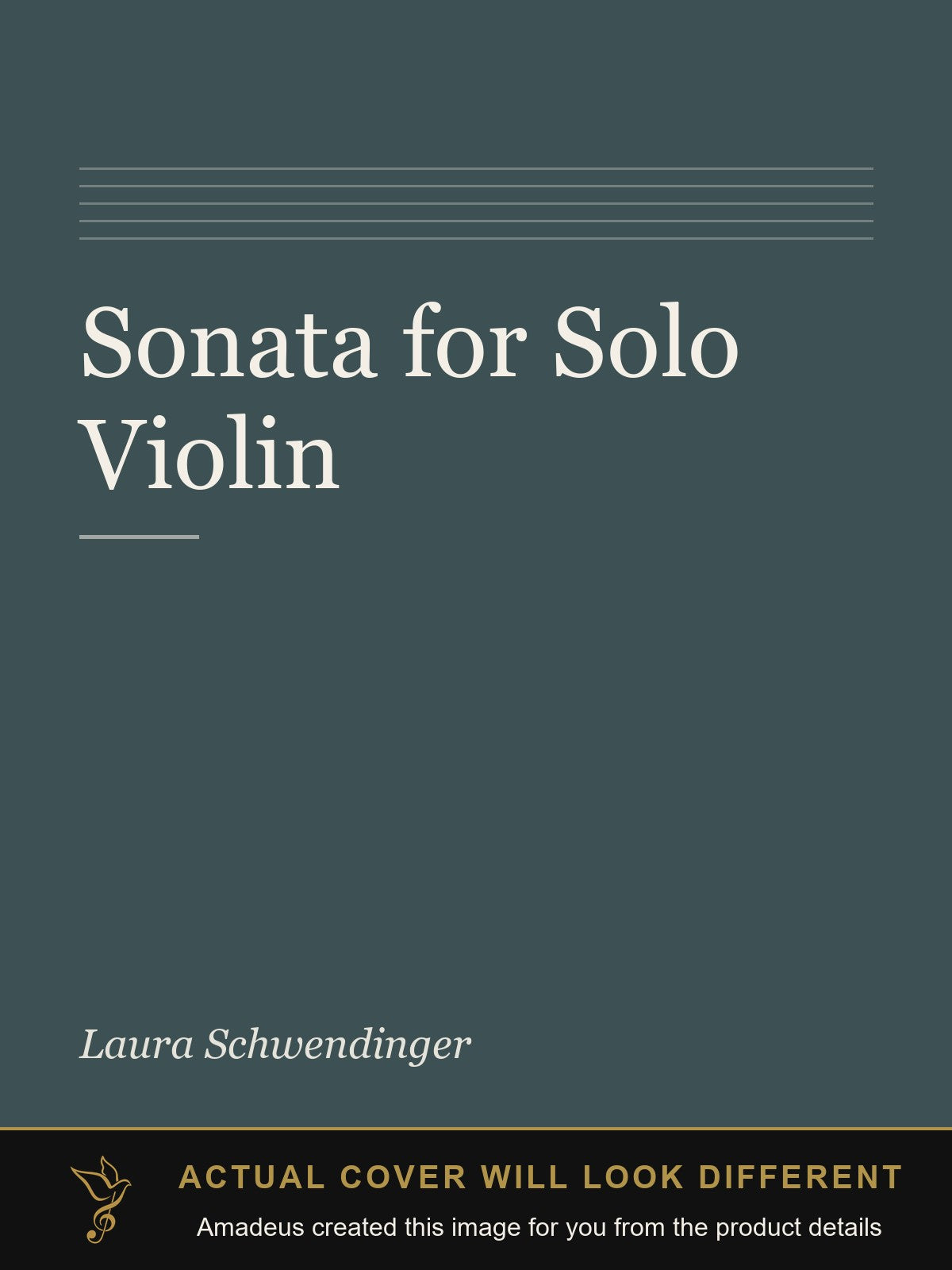 Sonata for Solo Violin - Amadeus created this image from the product details; the actual cover will look different