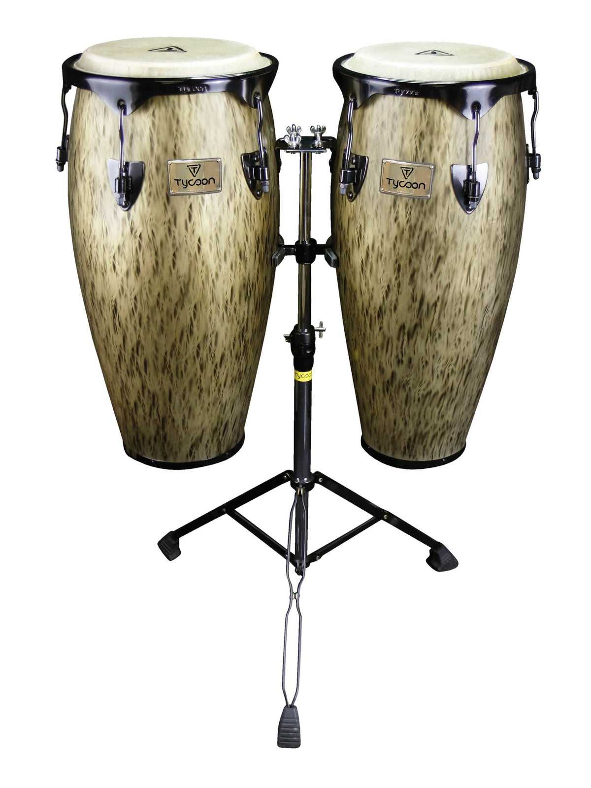 Product Cover for Kinetic Gold Series Congas – Black Powder with Double Stand