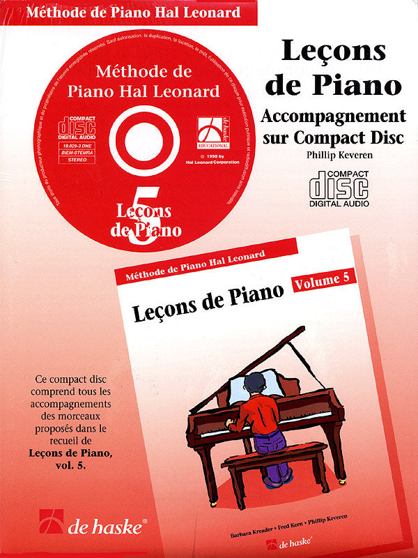 Product Cover for Piano Lessons Book 5 – CD – French Edition
