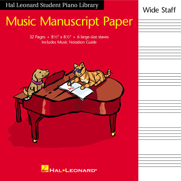 Product Cover for Hal Leonard Student Piano Library Music Manuscript Paper – Wide Staff