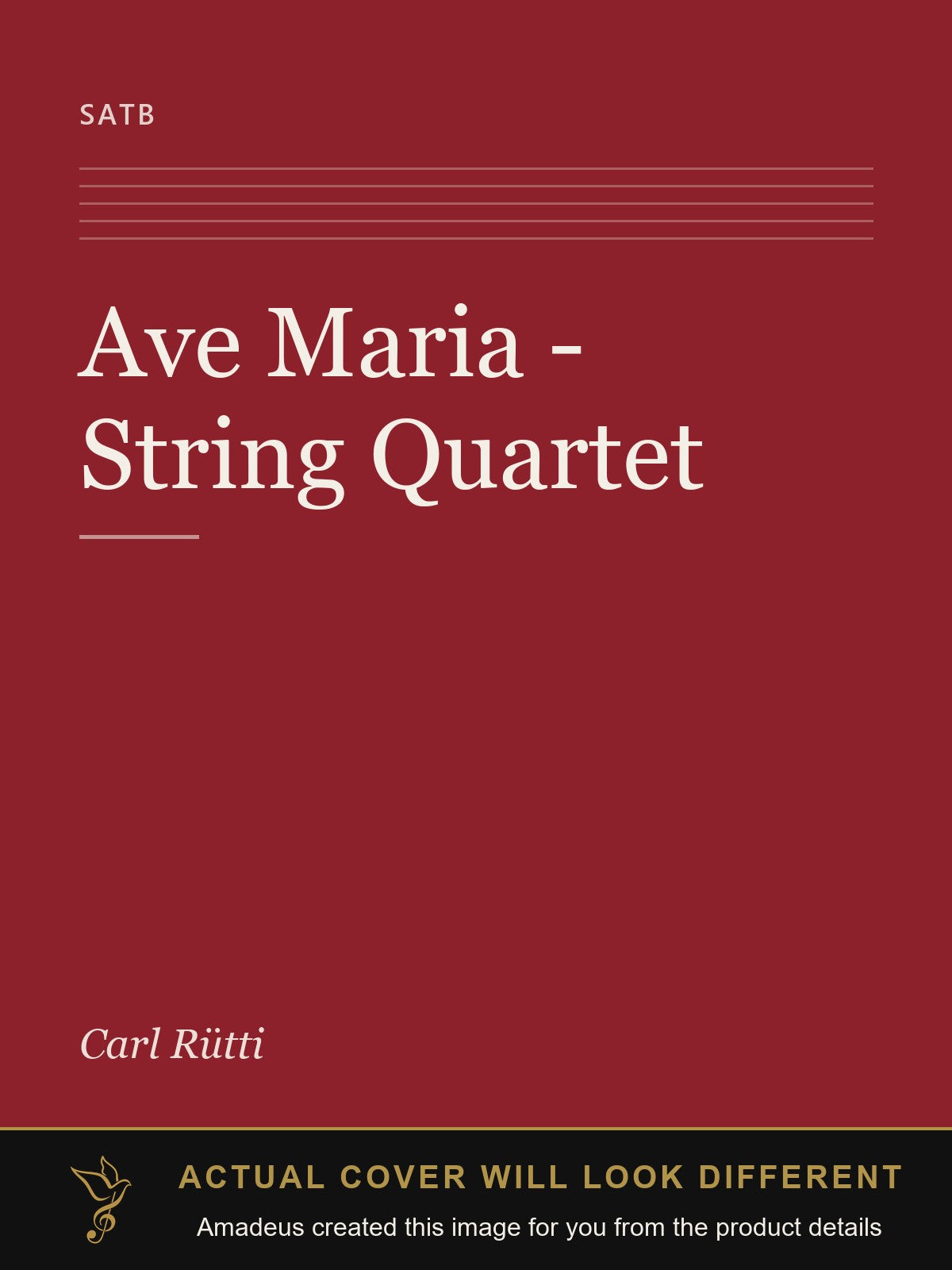Ave Maria - String Quartet - Amadeus created this image from the product details; the actual cover will look different