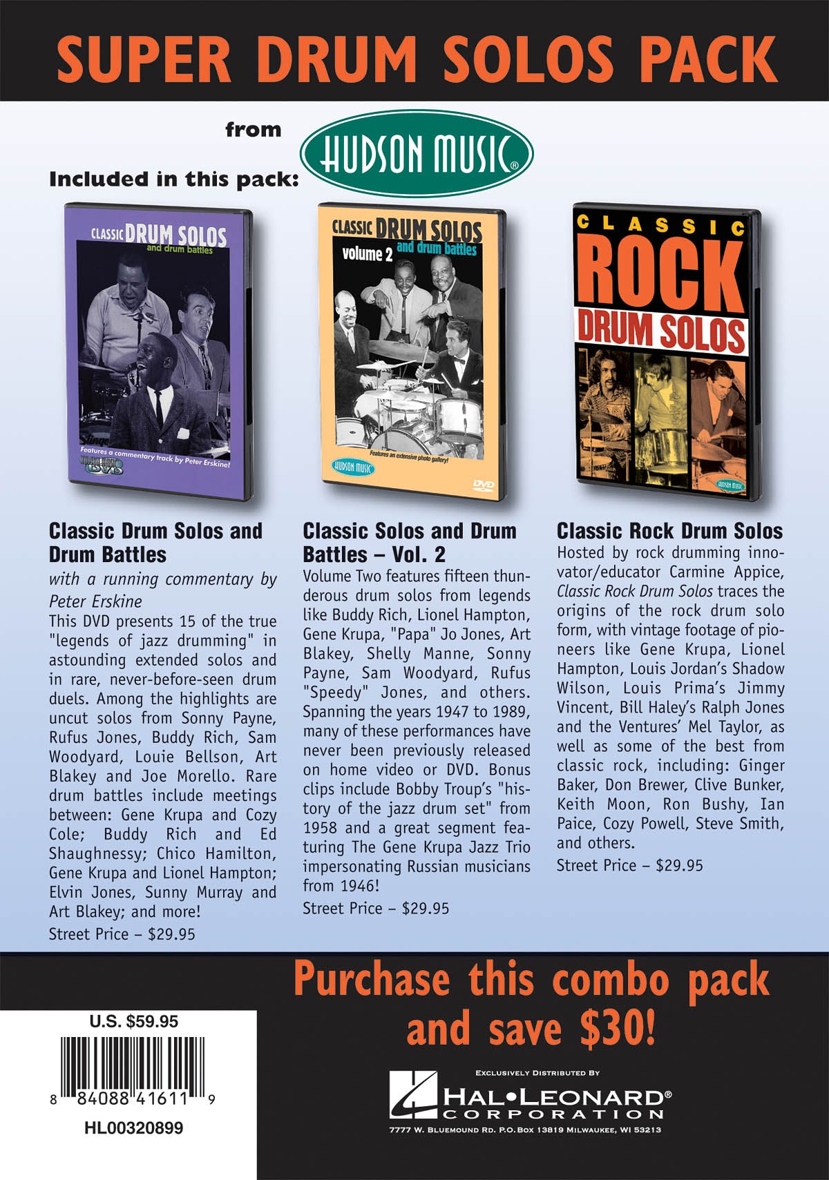 Product Cover for Super Classic Drum Pack 3-DVD Set