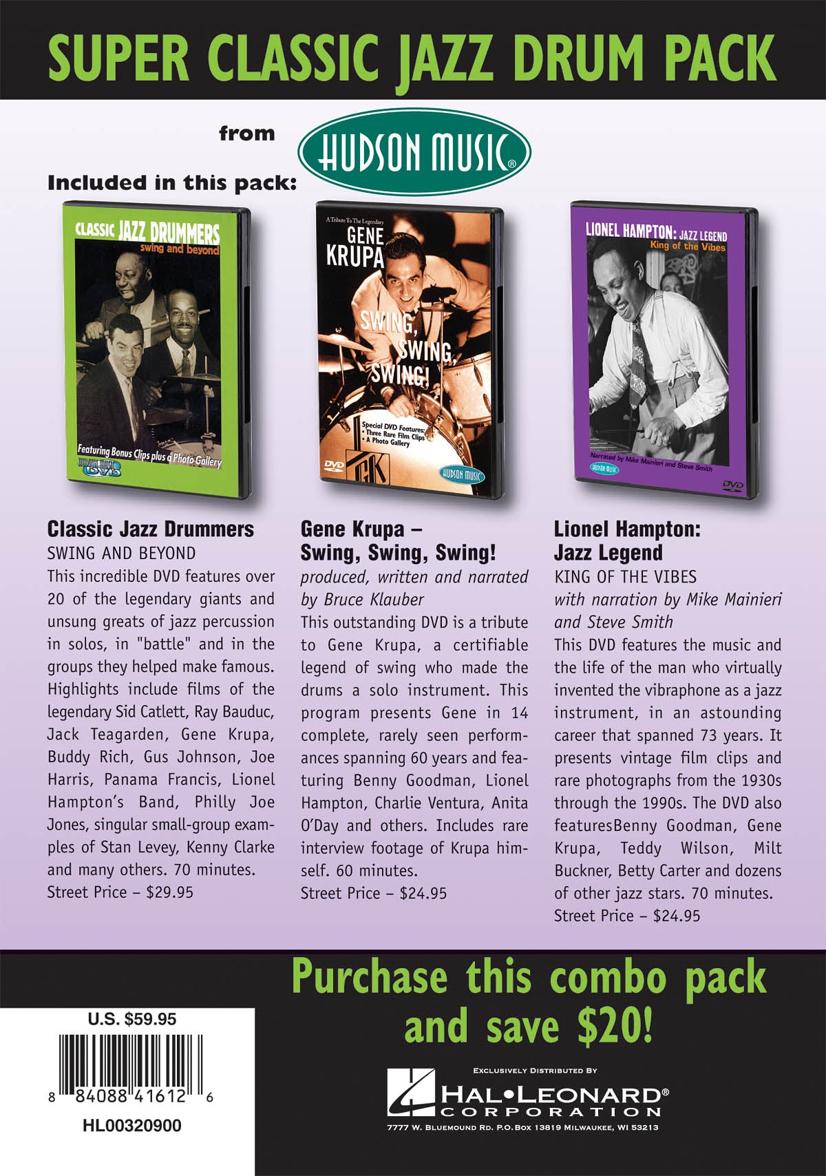 Product Cover for Super Classic Jazz Drum Pack 3-DVD Set