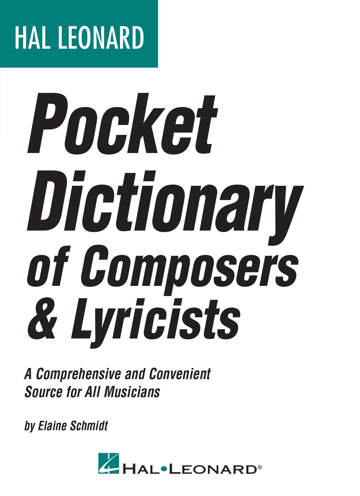 Product Cover for Hal Leonard Pocket Dictionary of Composers & Lyricists