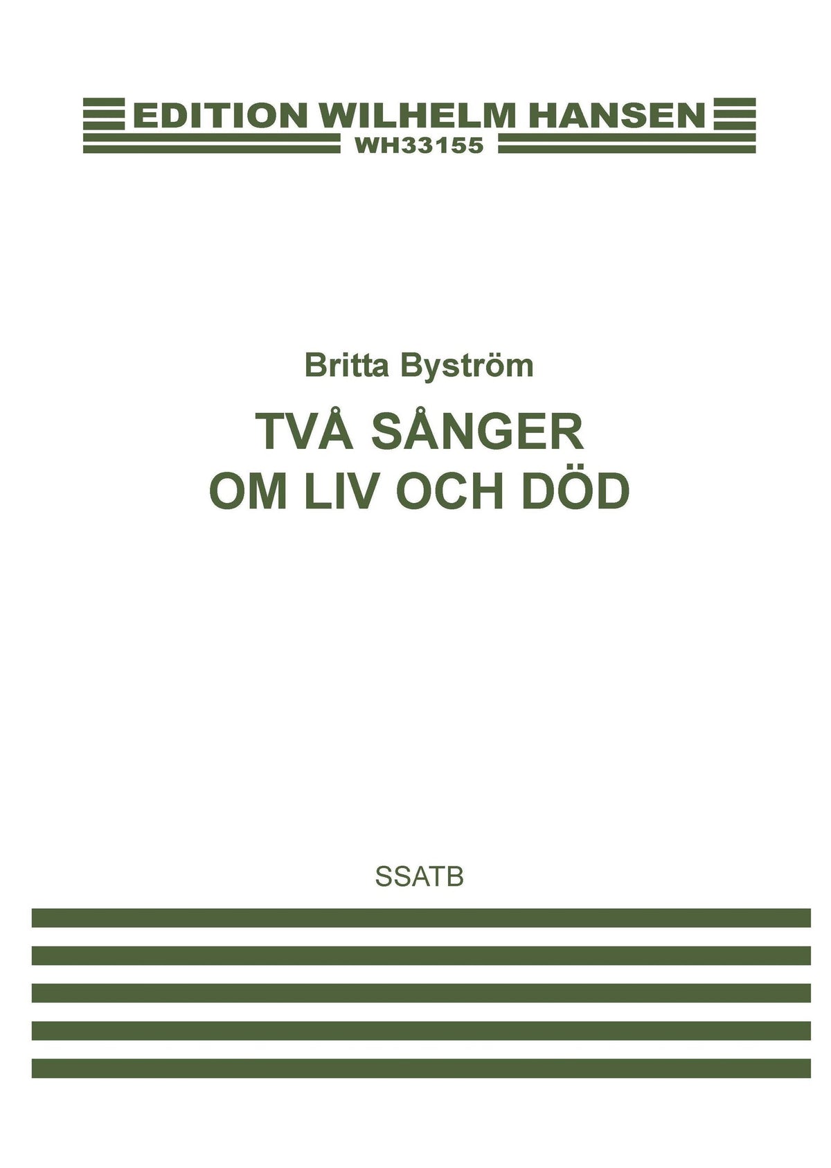 Product Cover for Tva Sanger Om Liv Och Dod