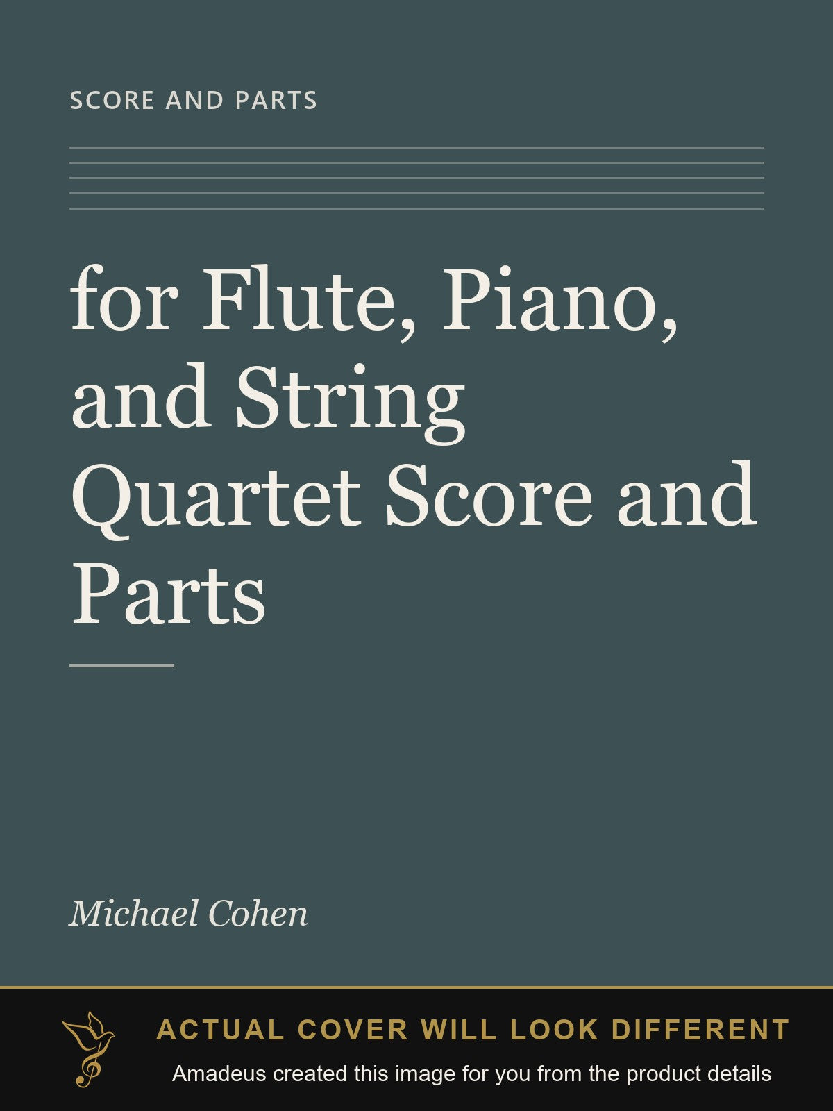 for Flute, Piano, and String Quartet – Score and Parts - Amadeus created this image from the product details; the actual cover will look different