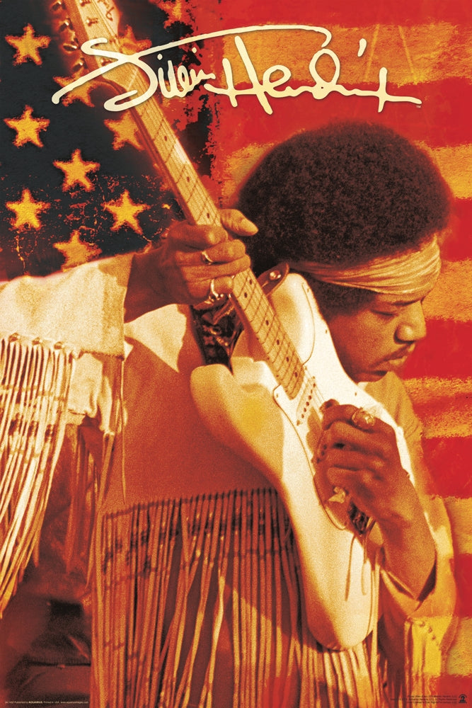 Product Cover for Jimi Hendrix Flag Poster 24 X 36