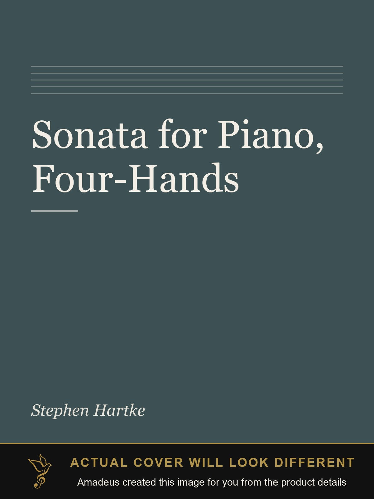 Sonata for Piano, Four-Hands - Amadeus created this image from the product details; the actual cover will look different
