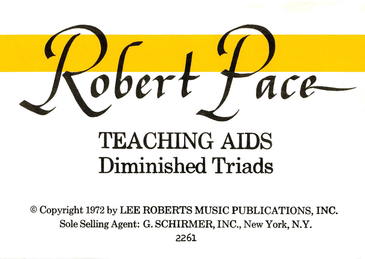 Product Cover for Flash Cards, Diminished Triads