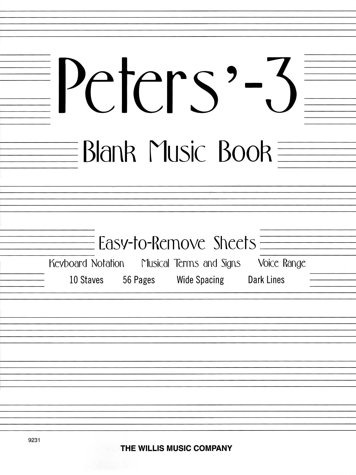 Product Cover for Peters' Blank Music Book (White)