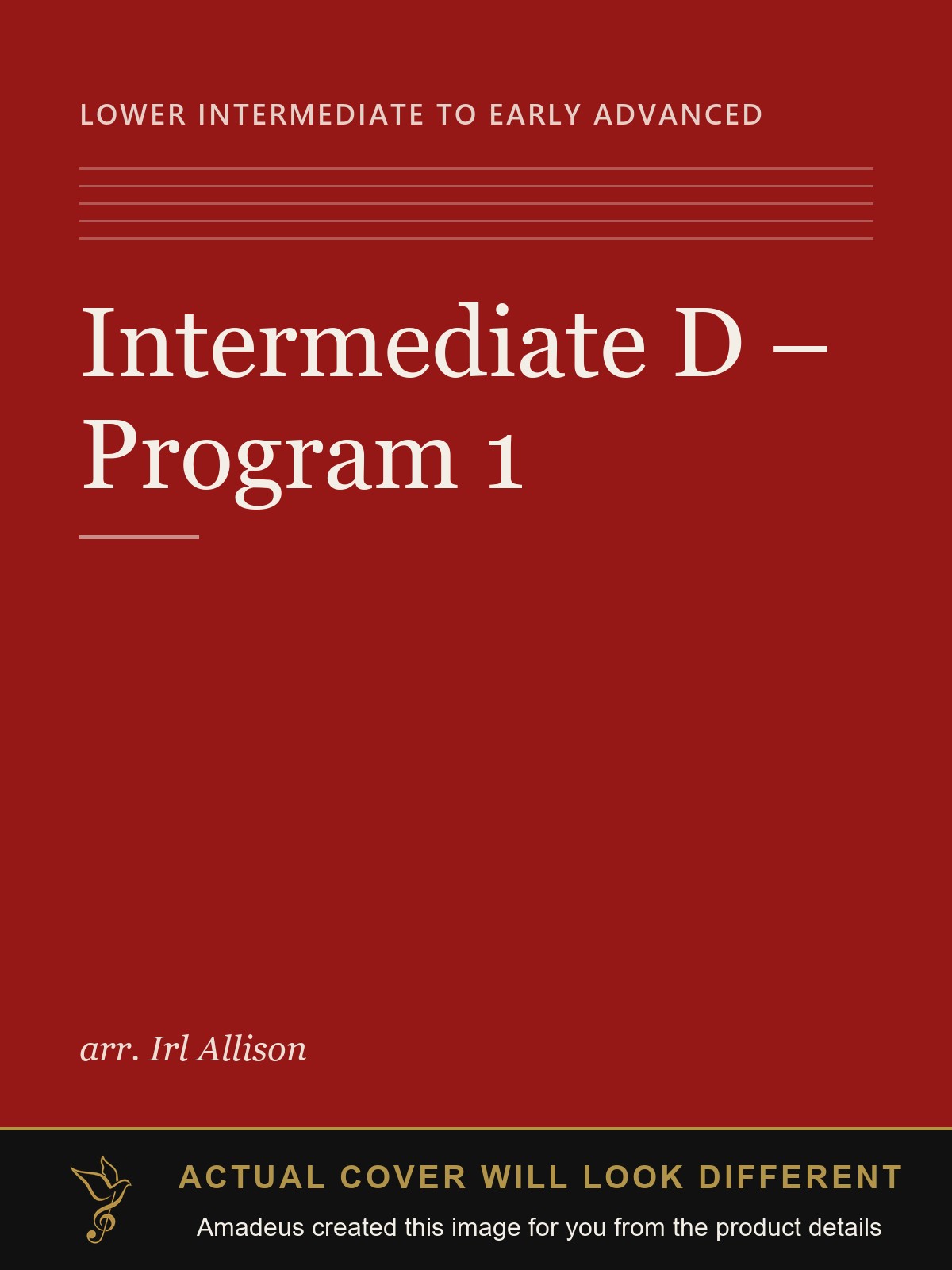 Intermediate D – Program 1 - Amadeus created this image from the product details; the actual cover will look different