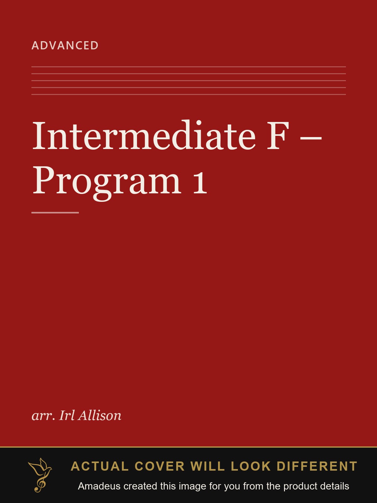 Intermediate F – Program 1 - Amadeus created this image from the product details; the actual cover will look different