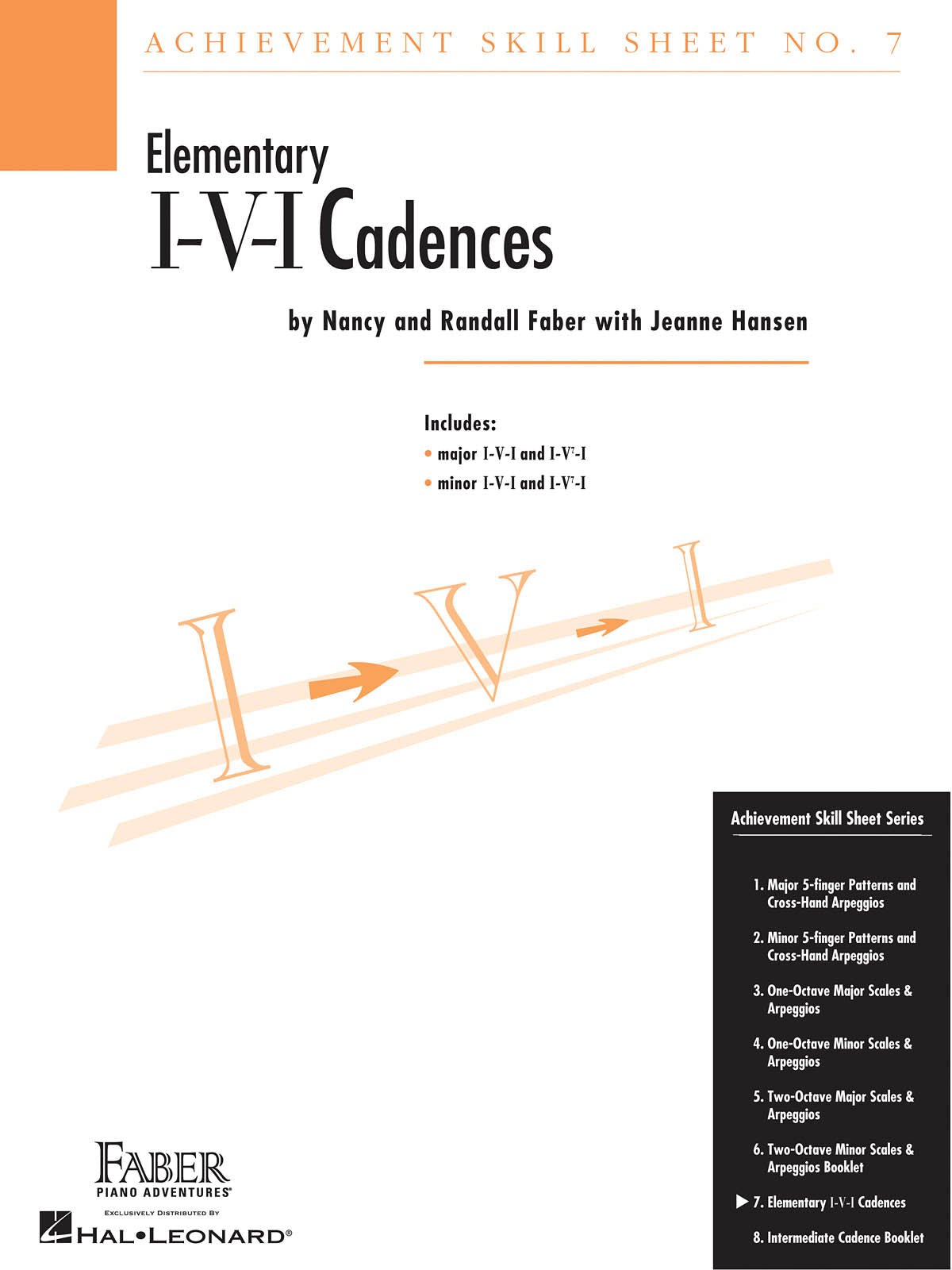Product Cover for Achievement Skill Sheet No. 7: I-V-I Cadences