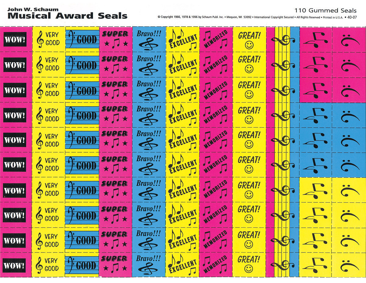 Product Cover for Musical Award Seals