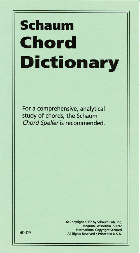 Product Cover for Chord Dictionary