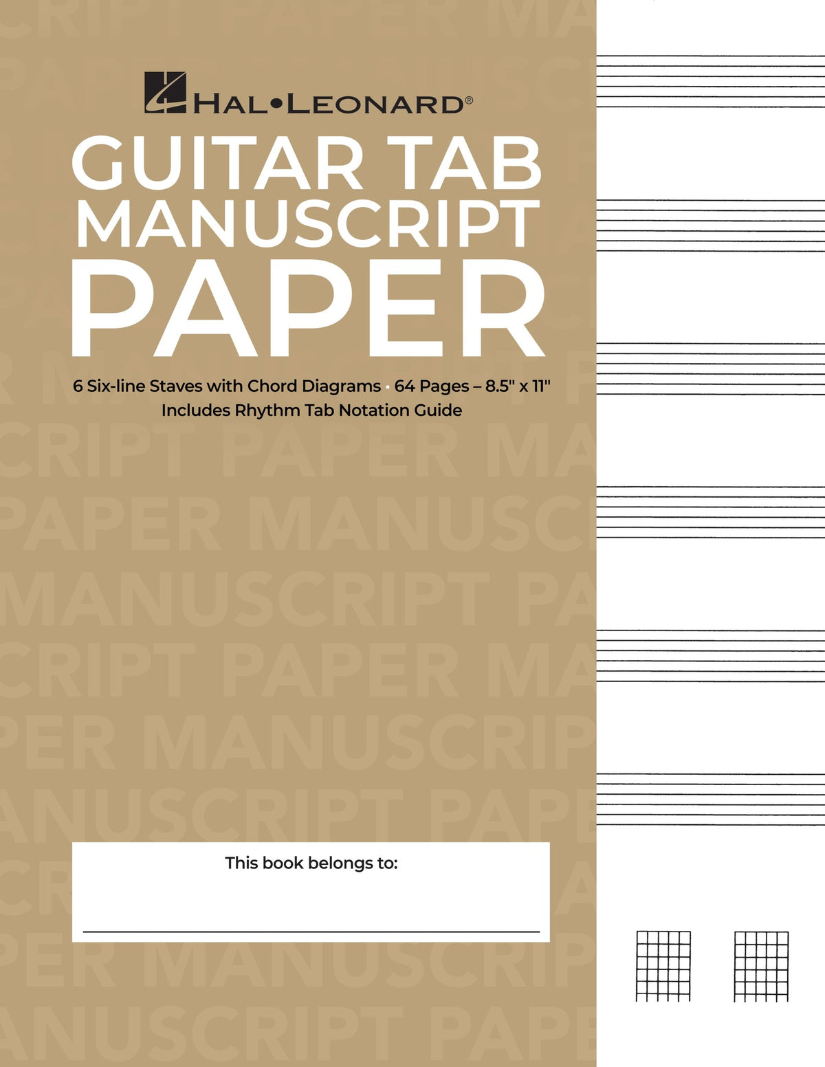 Product Cover for Guitar Tablature Manuscript Paper – Standard