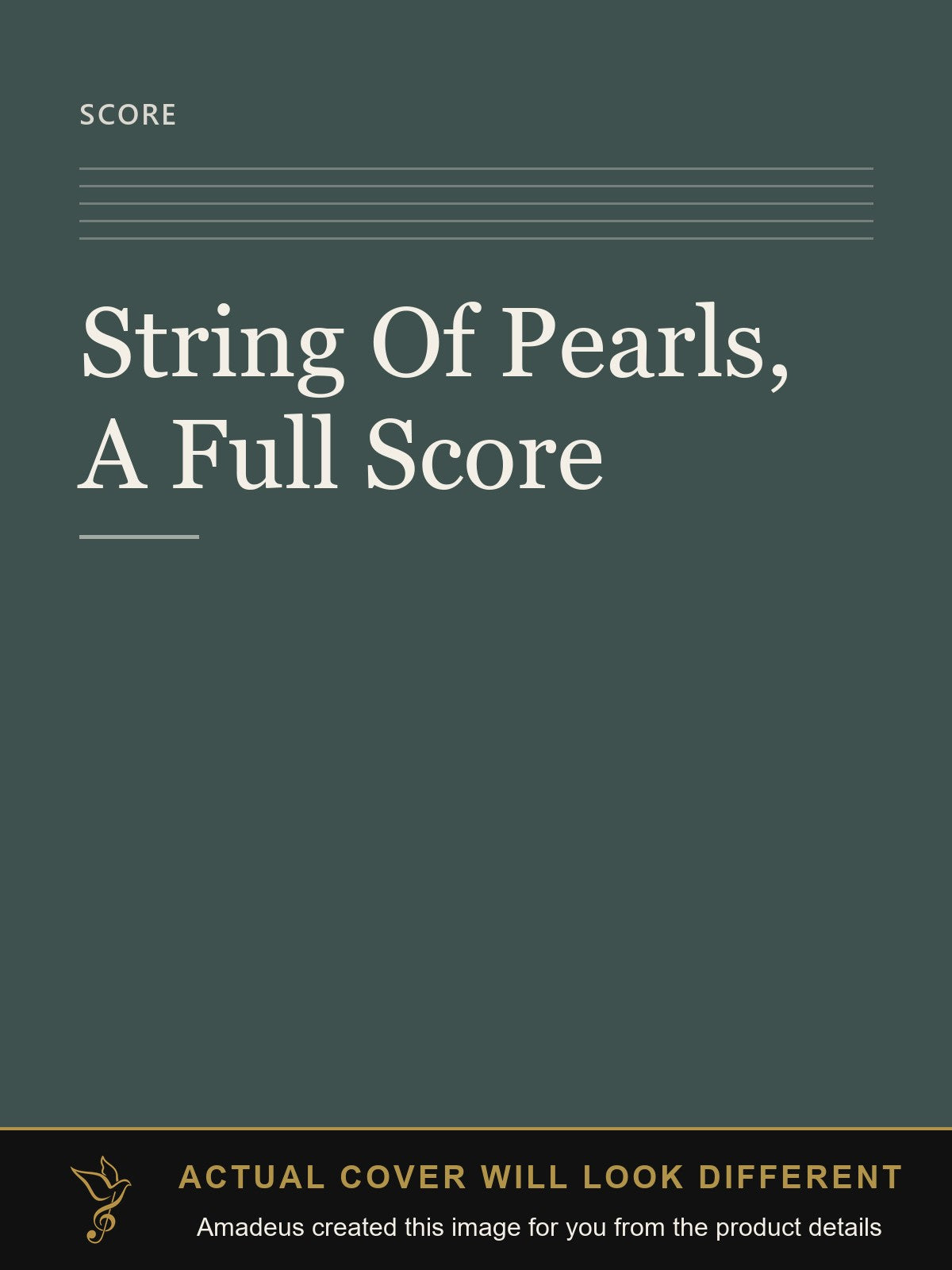 String Of Pearls, A   Full Score - Amadeus created this image from the product details; the actual cover will look different