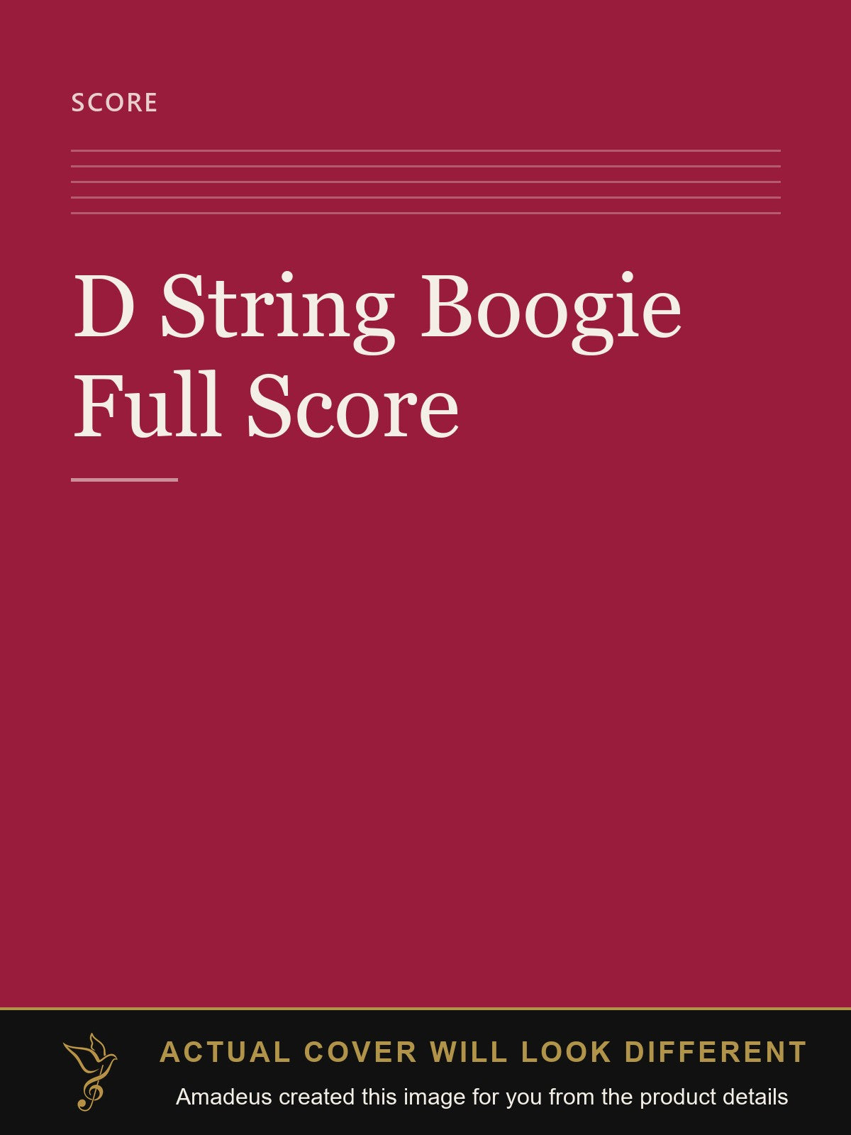 D String Boogie Full Score - Amadeus created this image from the product details; the actual cover will look different