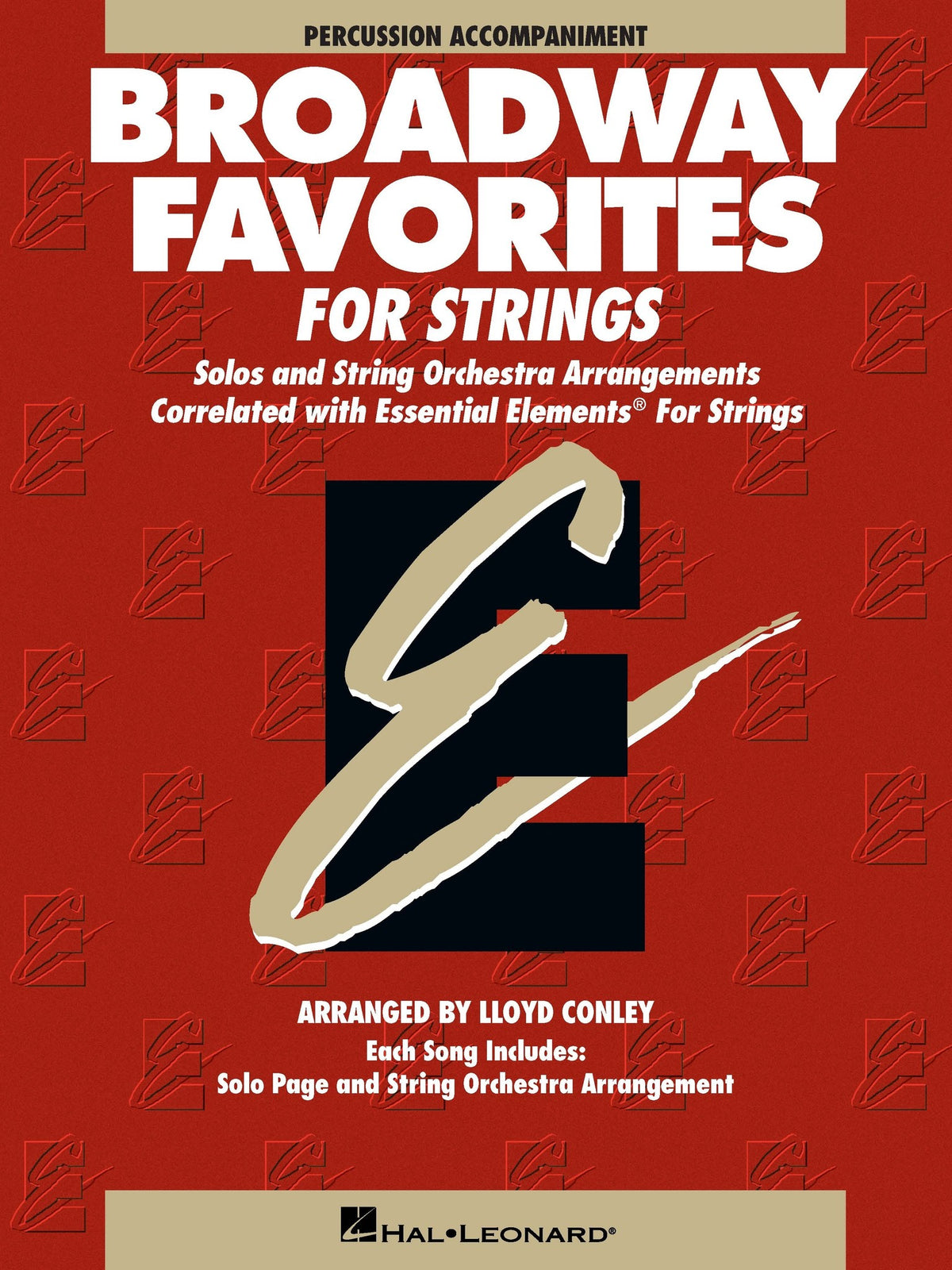 Product Cover for Essential Elements Broadway Favorites for Strings – Percussion Accompaniment