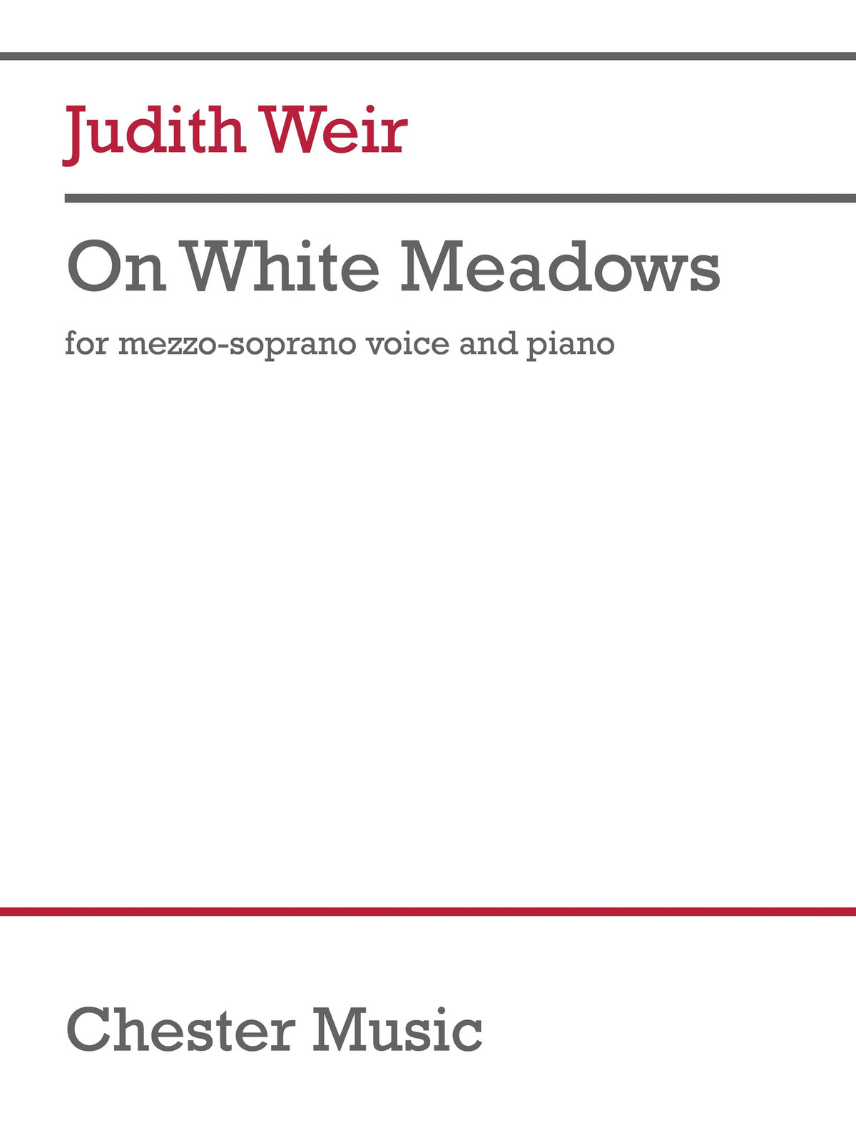 Product Cover for On White Meadows (Mezzo-Soprano)