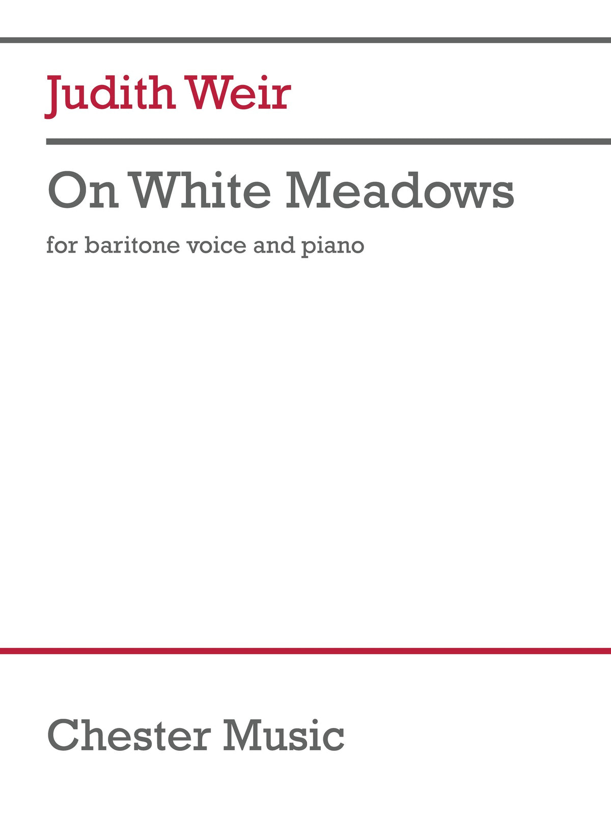 Product Cover for On White Meadows (Baritone)