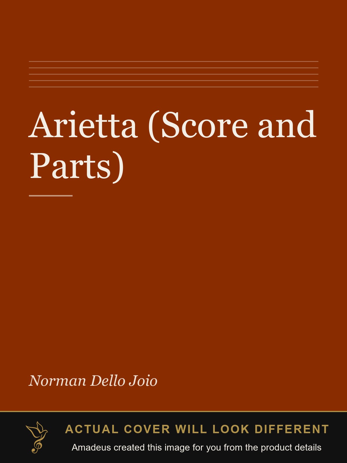 Arietta (Score and Parts) - Amadeus created this image from the product details; the actual cover will look different