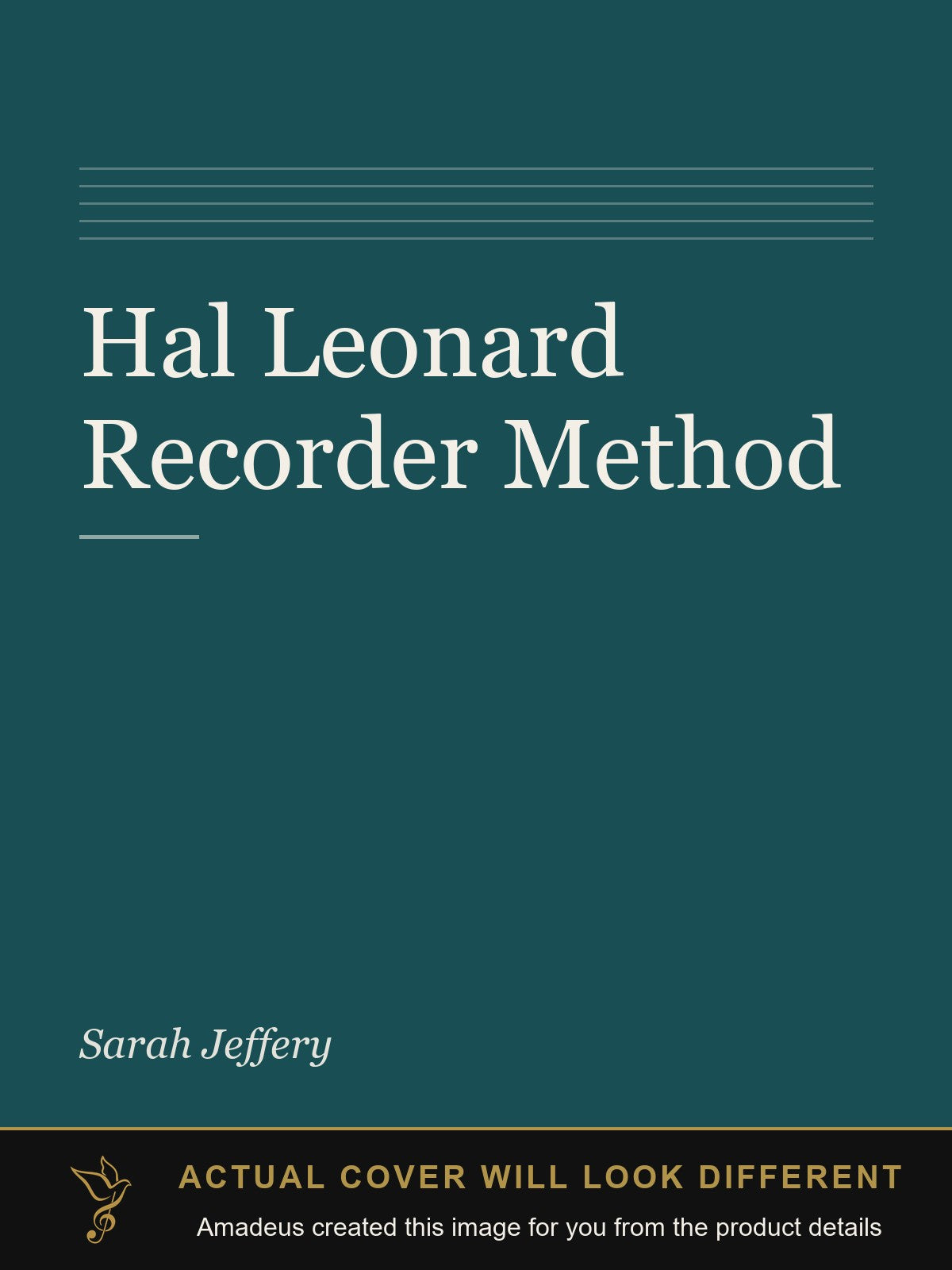 Hal Leonard Recorder Method - Amadeus created this image from the product details; the actual cover will look different
