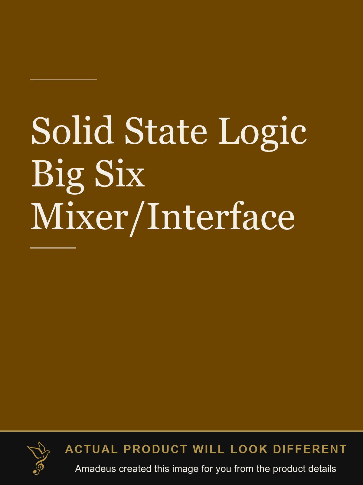 Solid State Logic Big Six Mixer/Interface - Amadeus created this image from the product details; the actual product will look different