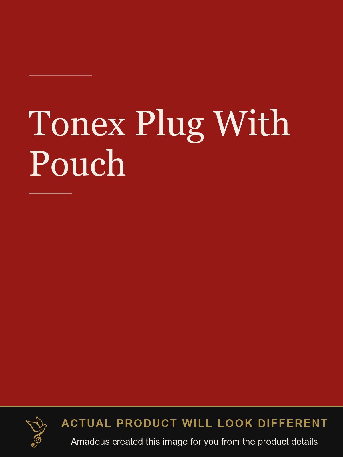 Tonex Plug With Pouch - Amadeus created this image from the product details; the actual product will look different