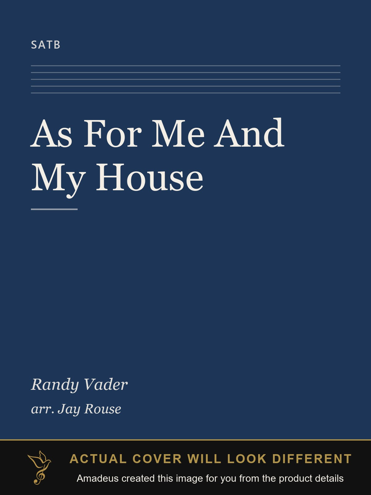 As For Me And My House - Amadeus created this image from the product details; the actual cover will look different