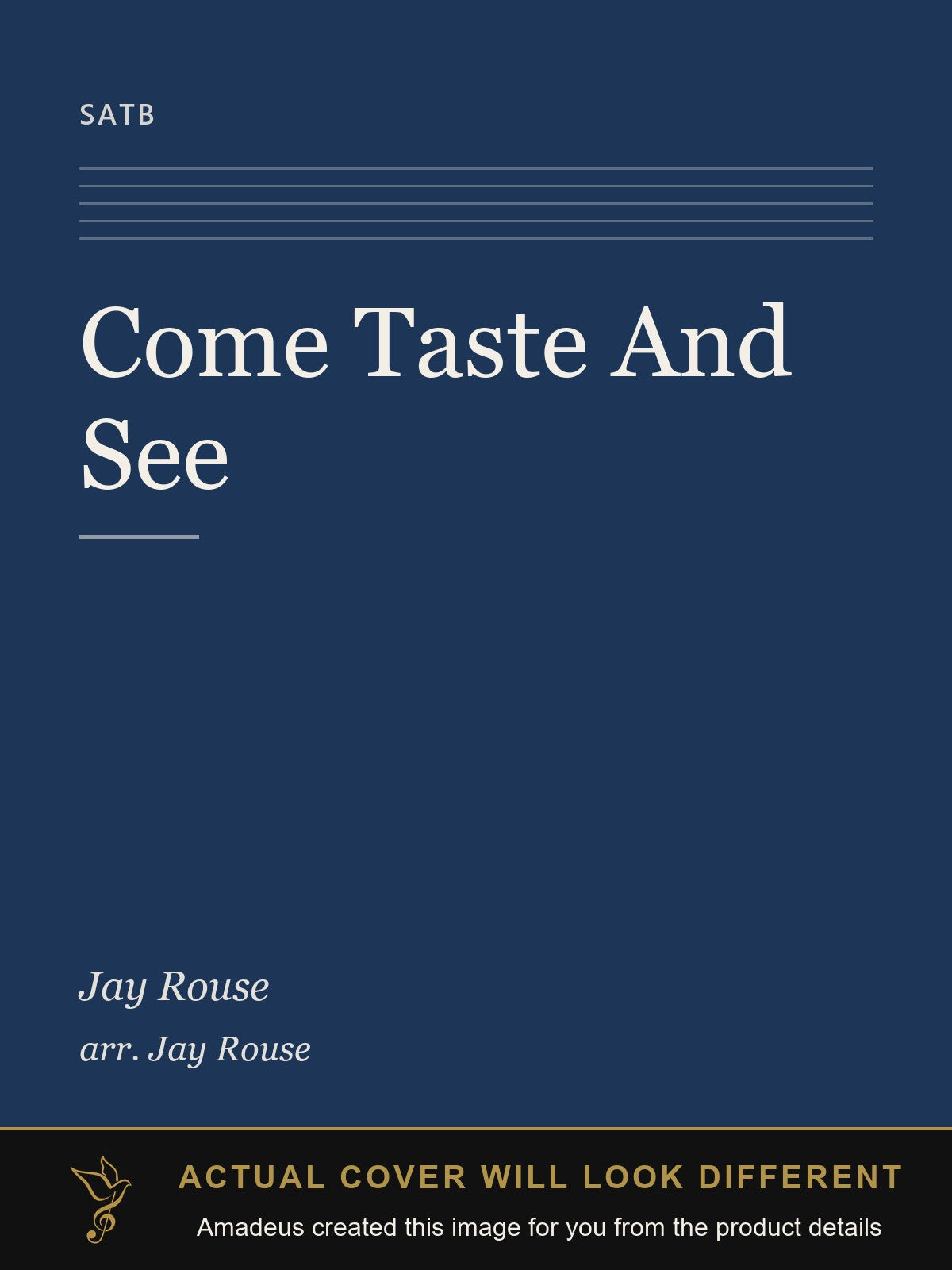 Come Taste And See - Amadeus created this image from the product details; the actual cover will look different