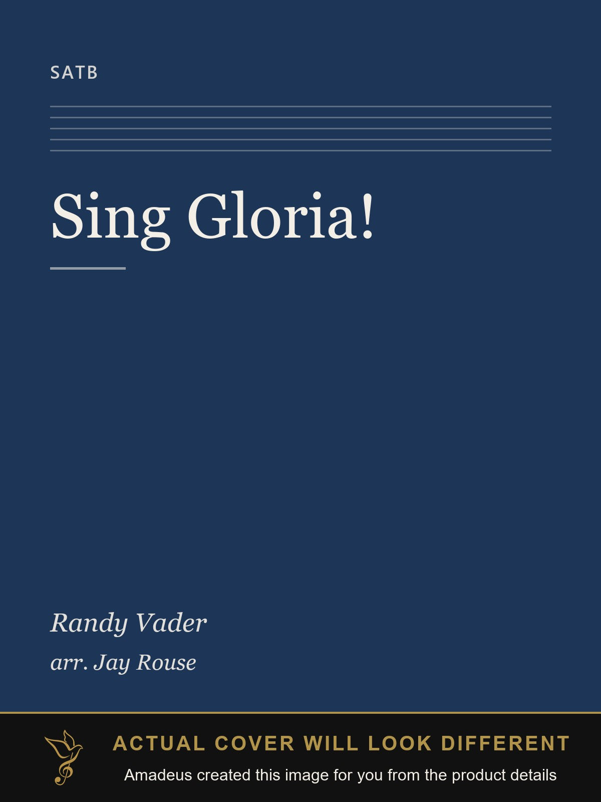 Sing Gloria! - Amadeus created this image from the product details; the actual cover will look different