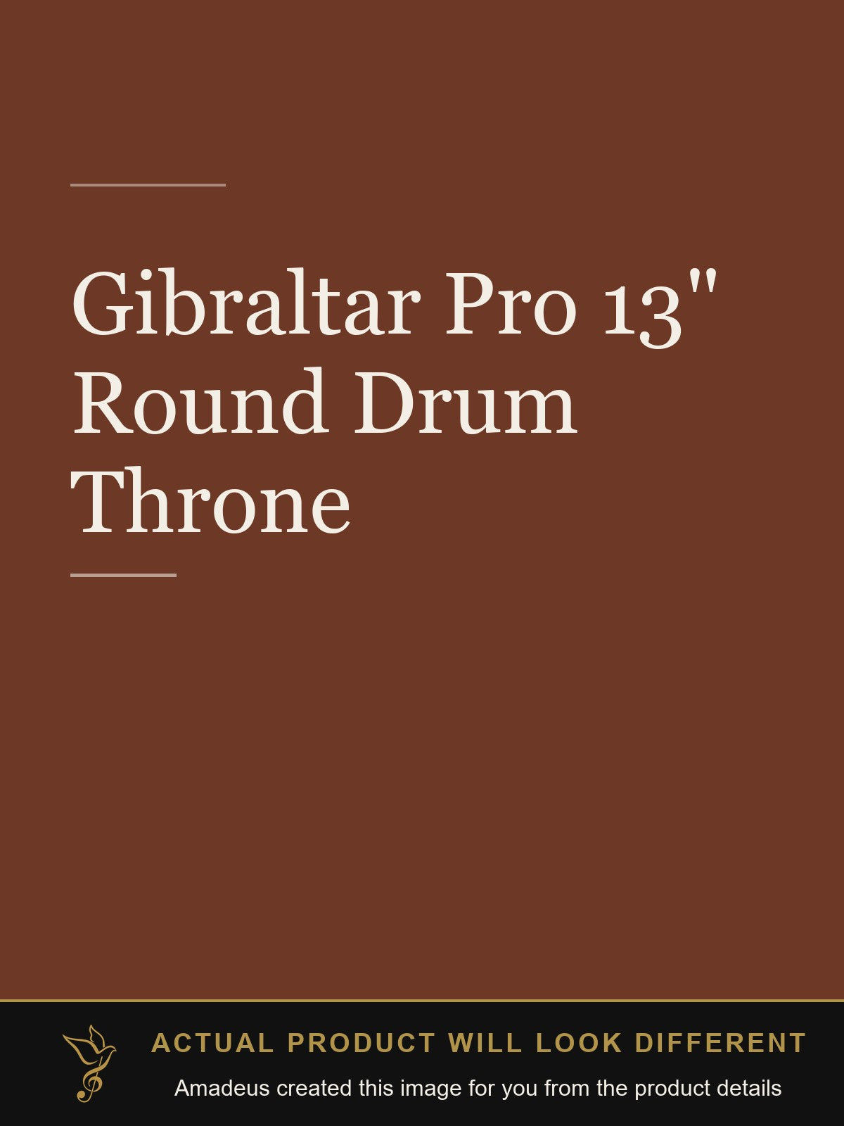 Gibraltar Pro 13" Round Drum Throne - Amadeus created this image from the product details; the actual product will look different