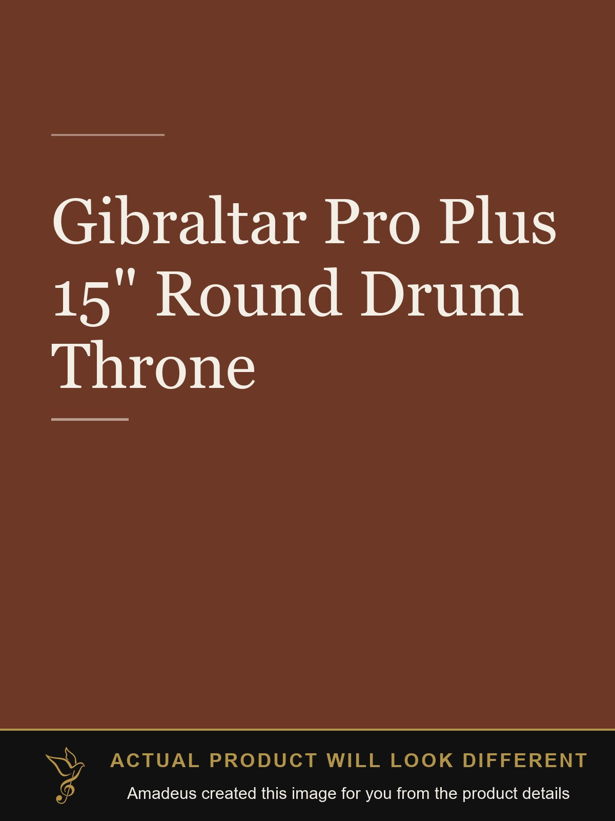 Gibraltar Pro Plus 15" Round Drum Throne - Amadeus created this image from the product details; the actual product will look different