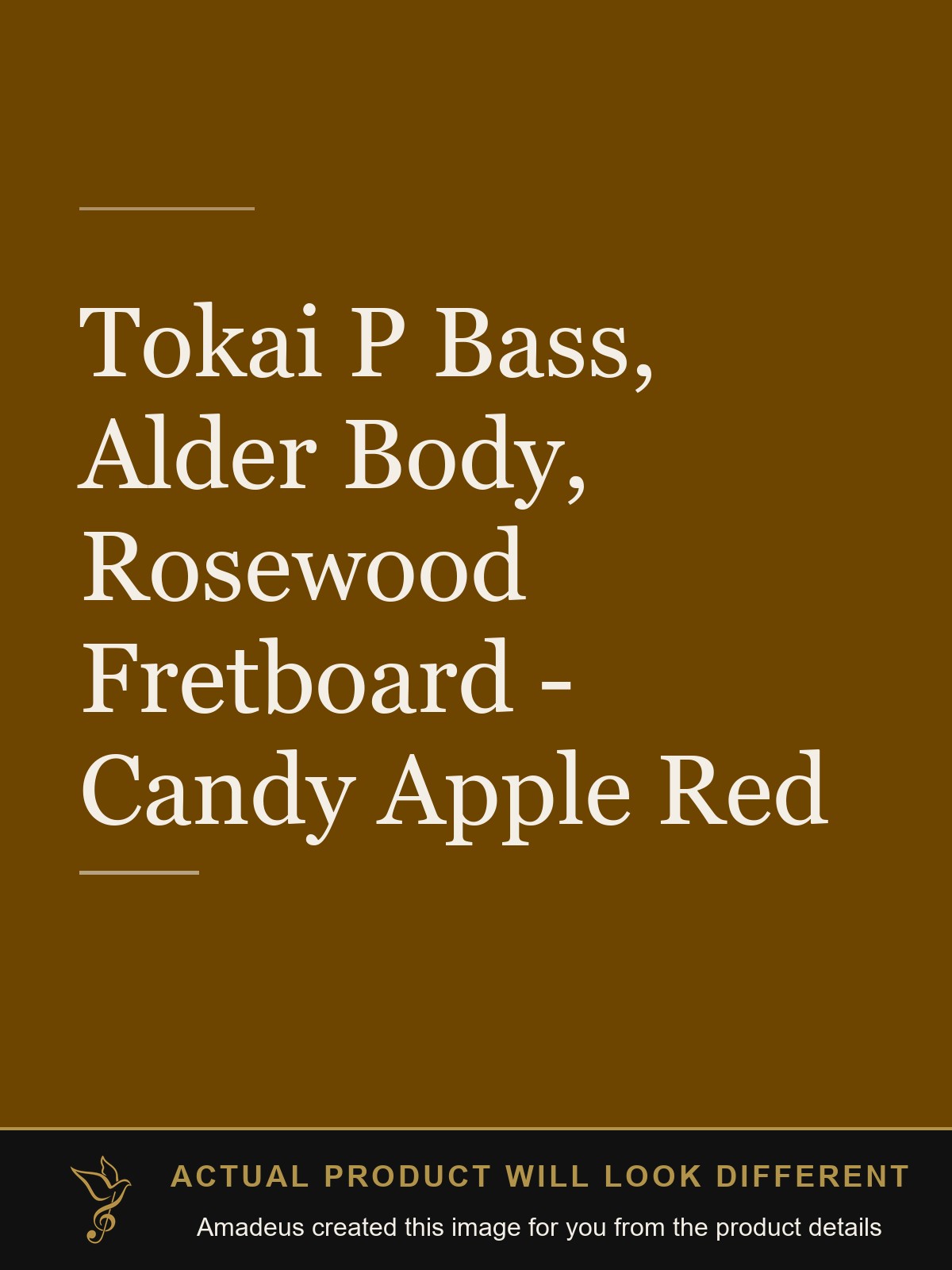 Tokai P Bass, Alder Body, Rosewood Fretboard - Candy Apple Red - Amadeus created this image from the product details; the actual product will look different
